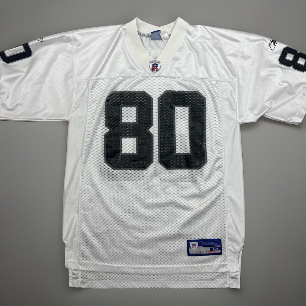 Vintage Oakland Raiders Jerry Rice Reebok Football Jersey, Size M NFL White